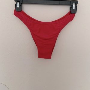 Red Vintage High Leg Bikini Bottoms Size Small-Medium